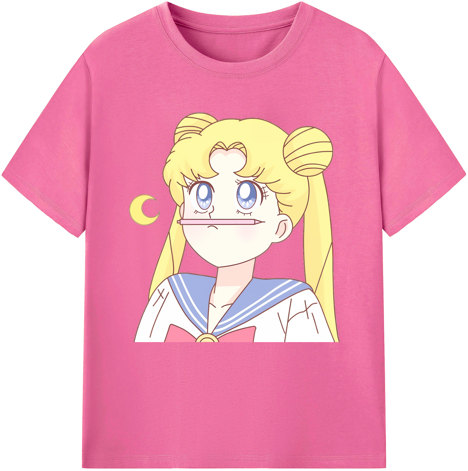 （画像用） 美少女戦士セーラームーン 愛野 美奈子 あいの みなこ Sailor Moon Aino Minako レディースカジュアルプリントTシャツ（綿100％）